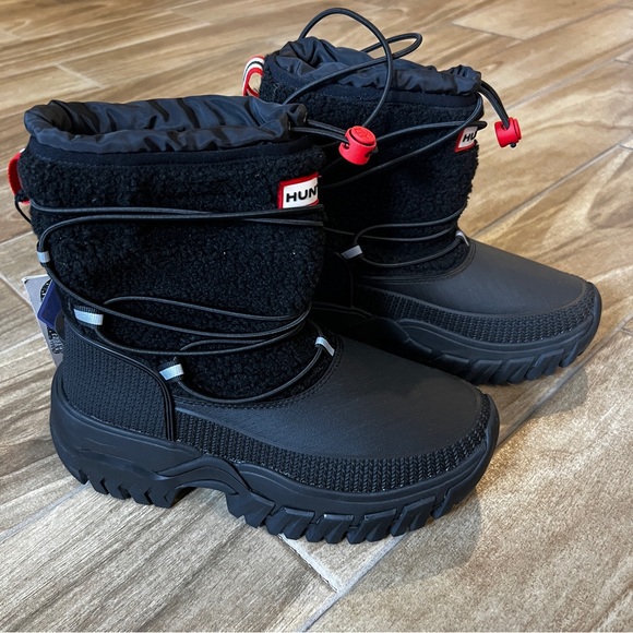 Hunter NWOB Women's Wanderer Short Faux Fur Cold Weather Winter Boots SIZE 5 - Picture 9 of 16